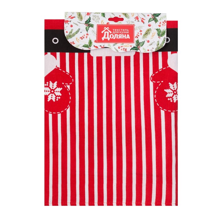Фартук "С Новым Годом" 70 х 64 см,100% хл 160 г/м2, рогожка