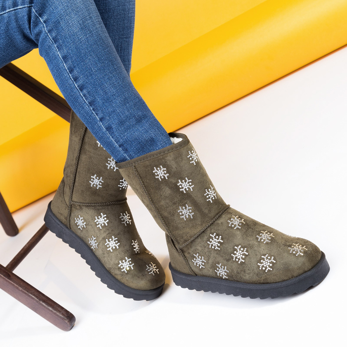 Угги женские 8-02 MINAKU хаки р. 41