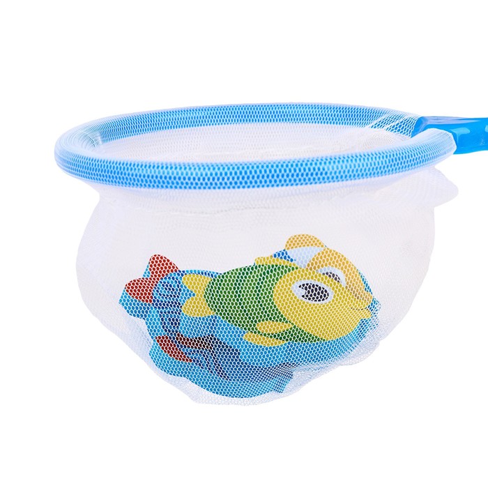 Набор игрушек для ванны «Рыбалка»: наклейки из EVA, 3 шт. + сачок