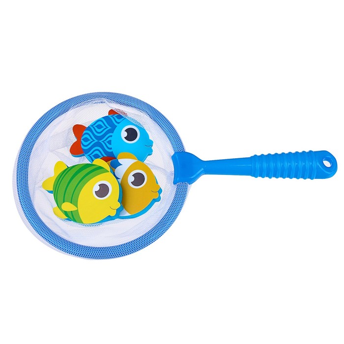 Набор игрушек для ванны «Рыбалка»: наклейки из EVA, 3 шт. + сачок