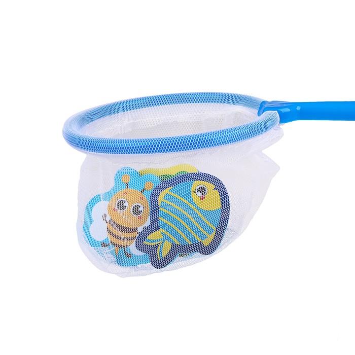 Набор игрушек для ванны «На пруду»: наклейки из EVA, 3 шт. + сачок