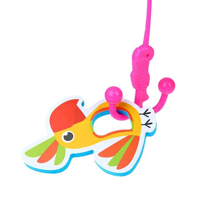 Набор игрушек для ванны «Африка»: наклейки из EVA, 3 шт. + удочка