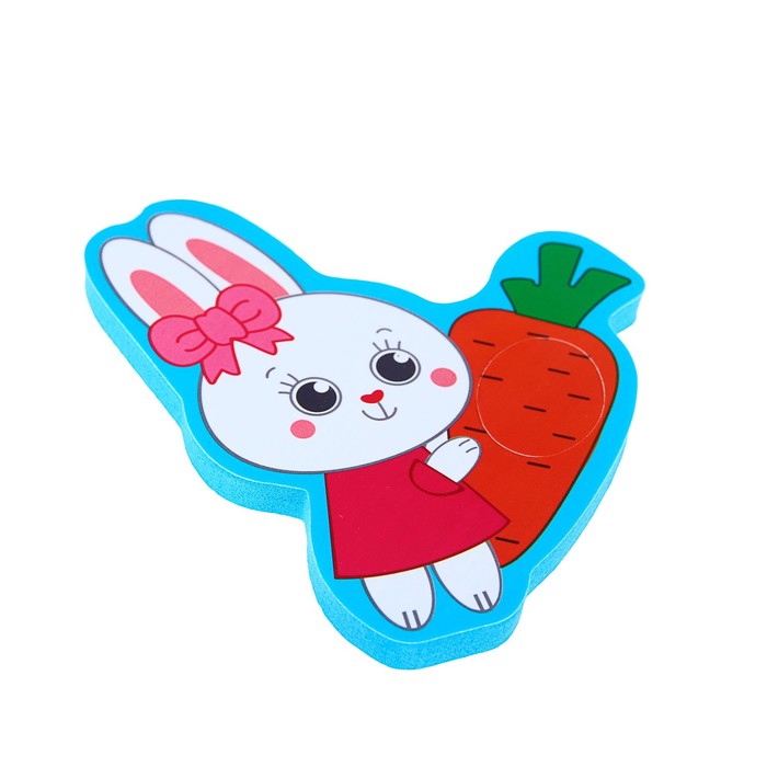 Набор игрушек для ванны «Лучшие друзья»: наклейки из EVA, 3 шт. + удочка