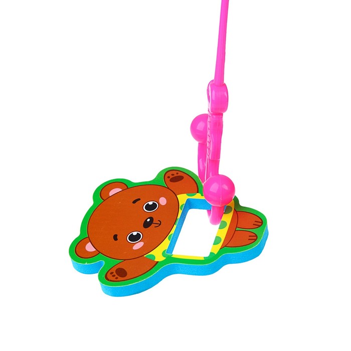 Набор игрушек для ванны «Лучшие друзья»: наклейки из EVA, 3 шт. + удочка