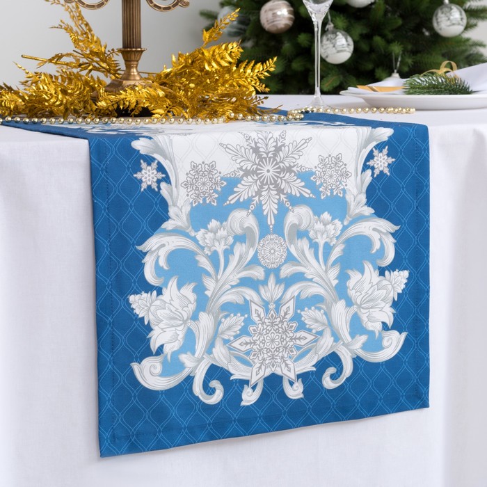 Дорожка на стол "Этель" Зимние узоры 40х147 см, 100% хл, саржа 190 гр/м2