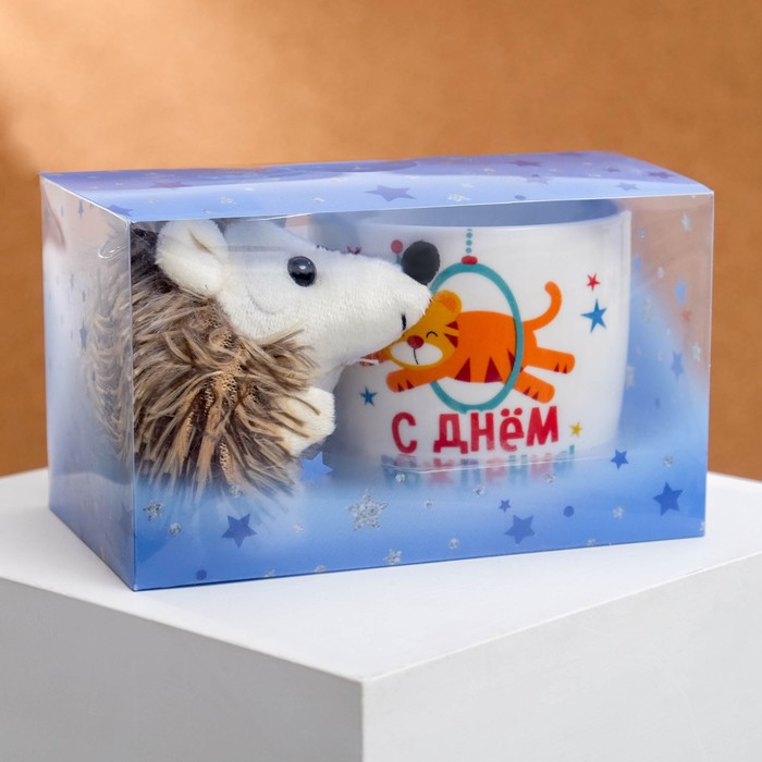 Набор "С днём рождения", кружка 250 мл, игрушка