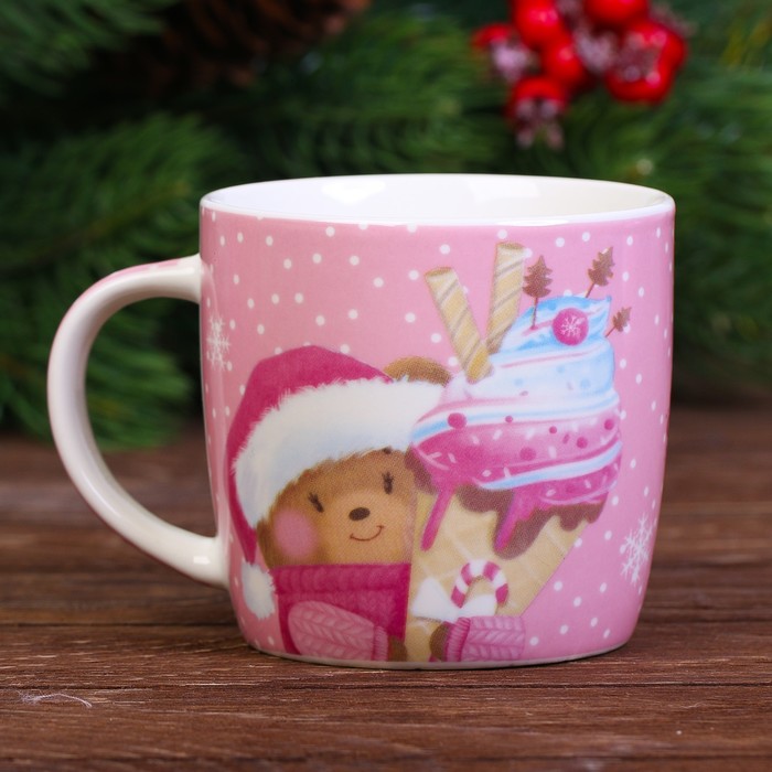 Набор кружка 350 мл, подставка "Любимой внучке"