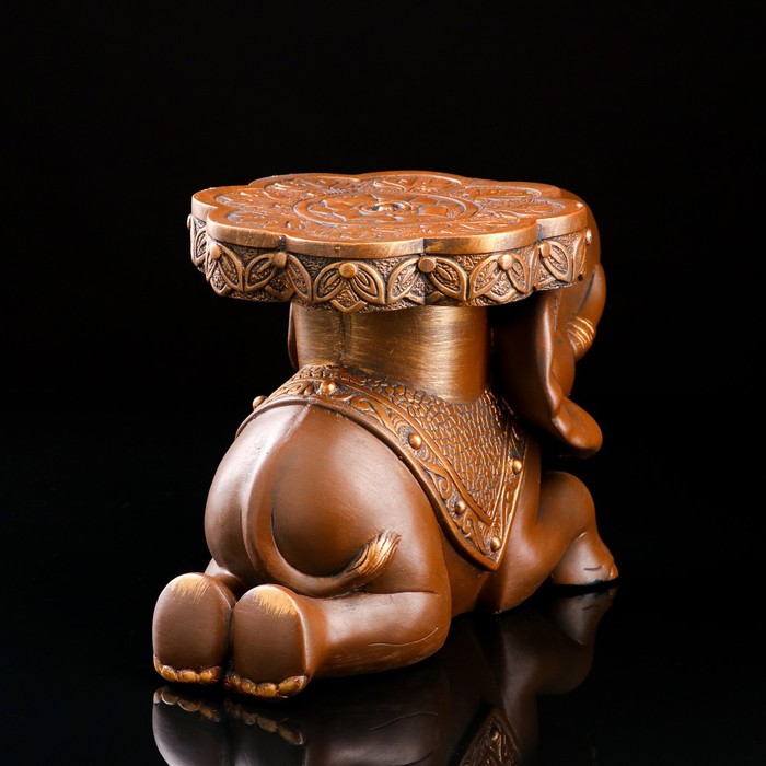 Сувенир-подставка "Индийский слон" 39*26 см бронза