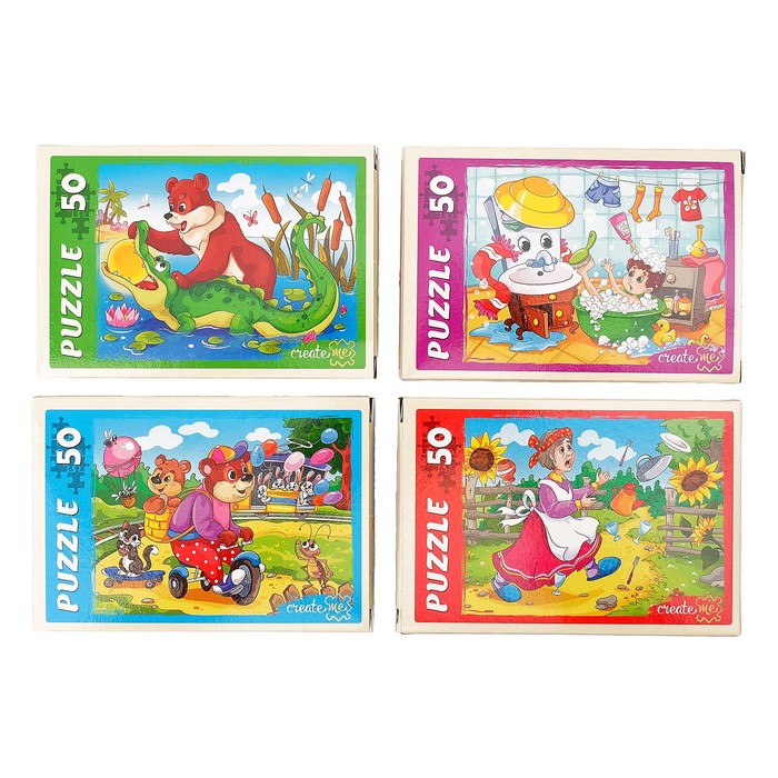Пазл "Детские сюжеты", 50 элементов, МИКС