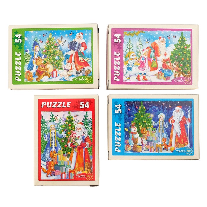 Пазл "Дед Мороз и Снегурочка", 54 элемента, МИКС