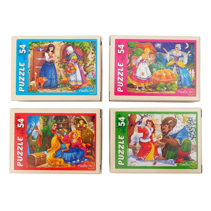 Пазл "Сказка о принцессах", 54 элемента, МИКС