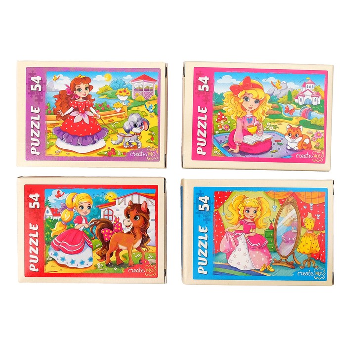 Пазл "Юная принцесса", 54 элемента, МИКС