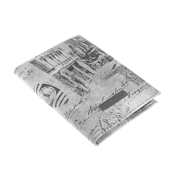 Набор: обложка для паспорта и водительских документов Pierre Cardin Vintage, кожзам, серый