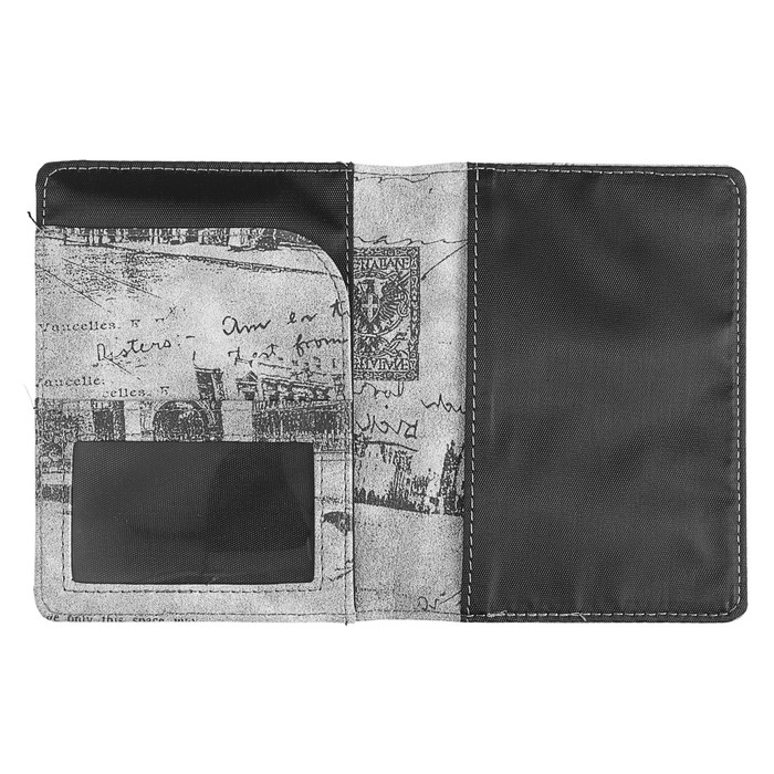 Набор: обложка для паспорта и водительских документов Pierre Cardin Vintage, кожзам, серый