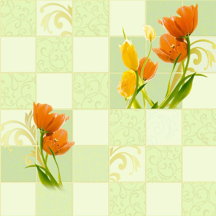 Обои виниловые на бумаге "Фокс" 1087 Весенние, 0,53x10 м