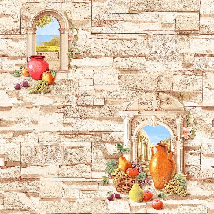 Обои бумажные, моющиеся "Фокс" 1722 Клеопатра, 0,53x10 м