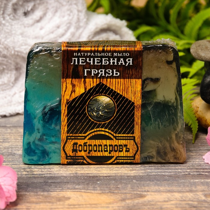 Натуральное мыло для бани и сауны "Лечебная грязь" 100гр