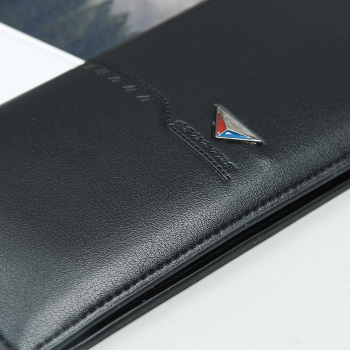 Кошелёк мужской, 4 отдела, для карт, для монет, цвет чёрный