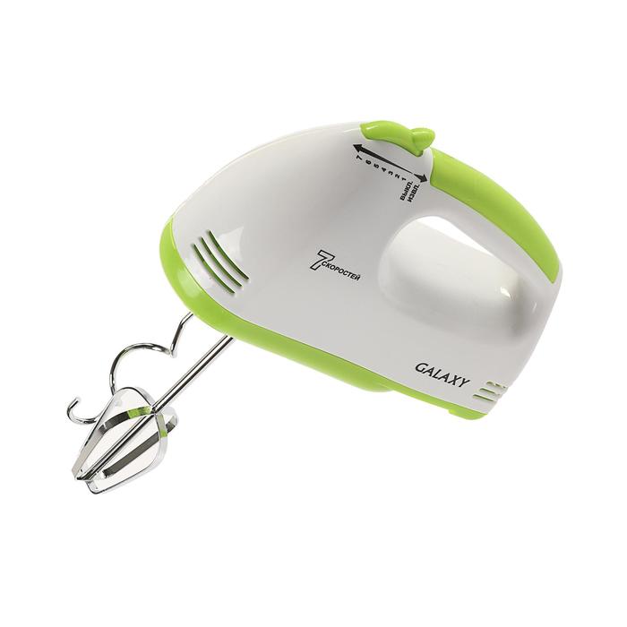 Миксер Galaxy GL 2206, 200 Вт, 2 комплекта насадок, 7 скоростей