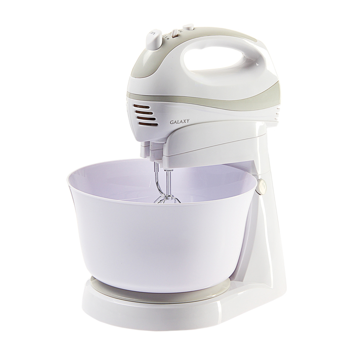 Миксер Galaxy GL 2210, 300 Вт, чаша 3 л, 2 комплекта насадок, 5 скоростей, режим "Турбо"