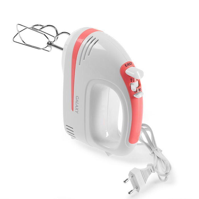 Миксер Galaxy GL 2211, 250 Вт, 2 комплекта насадок, 5 скоростей, режим "ТУРБО"