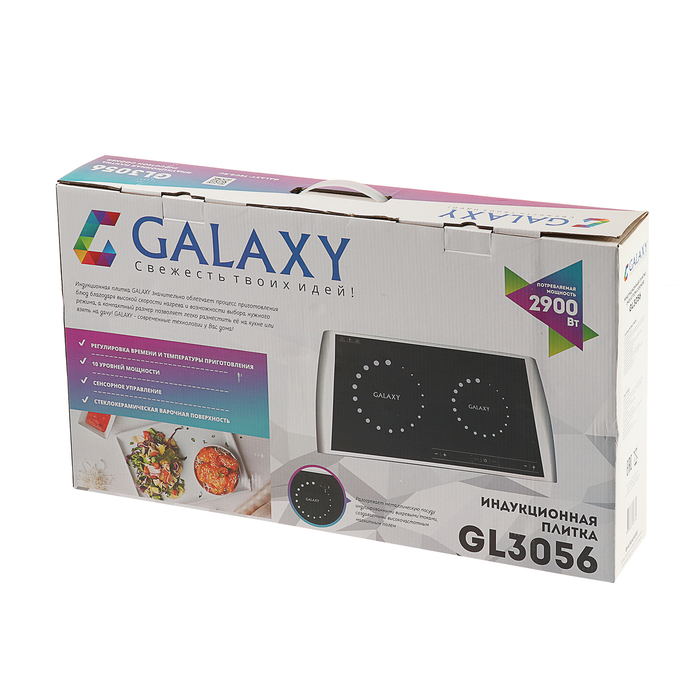 Индукционная плитка Galaxy GL 3056, 2900 Вт, 60- 240°С, 10 уровней, стеклокер. вар. поверх. 388073