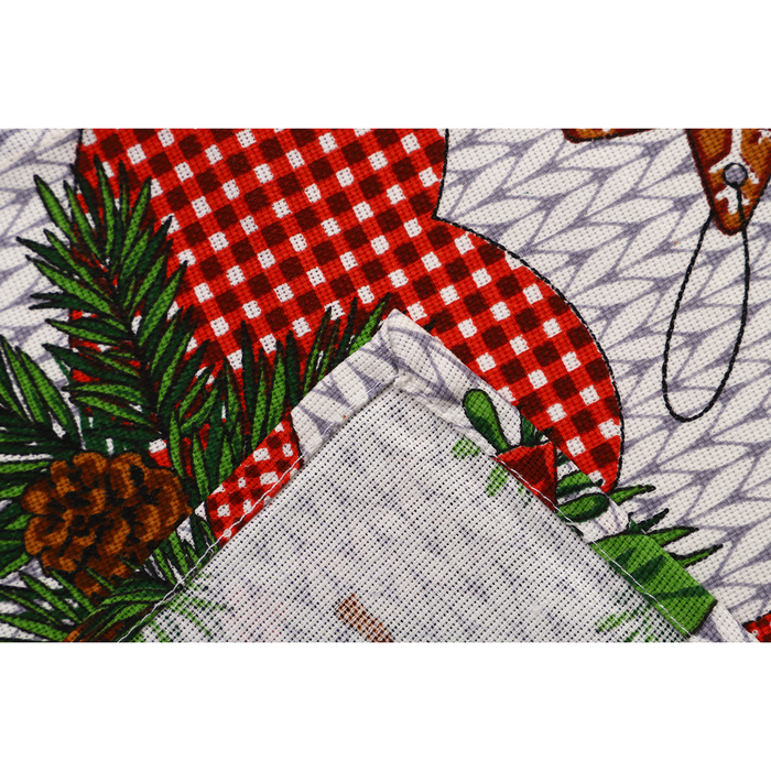 Столовый набор DomoVita "Новогодняя фантазия":скат.150х150+6 салф 30х30, хлопок 170 г/м2 рог 38818