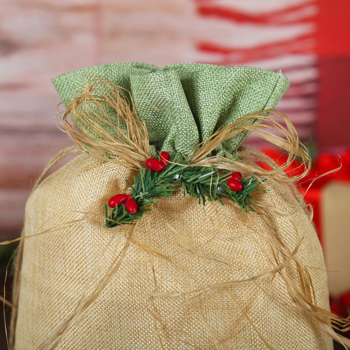 Мешок для подарков на завязках 25 х 32 см