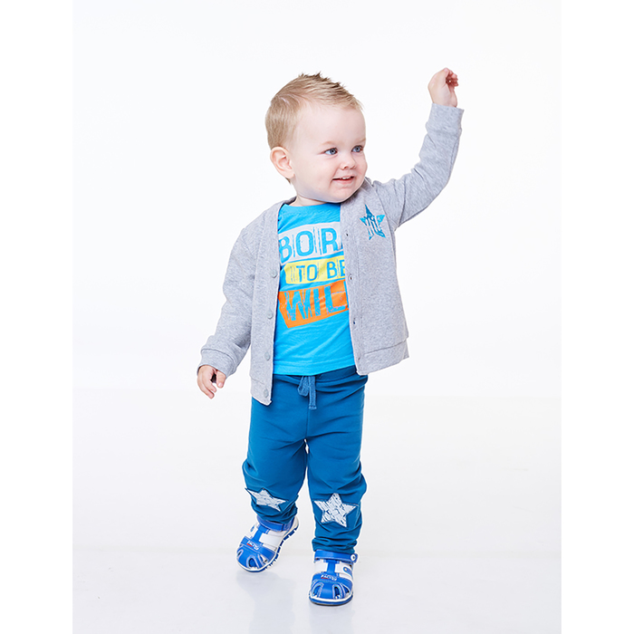 Джемпер для мальчика, серый меланж, рост 92 см