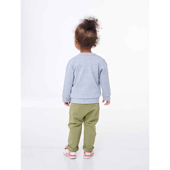 Джемпер для девочки, серый меланж, рост 68 см