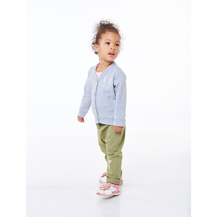 Джемпер для девочки, серый меланж, рост 86 см