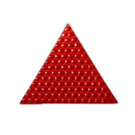 Наклейка на авто, светоотражающая, треугольник 5x5 см, красный Ош