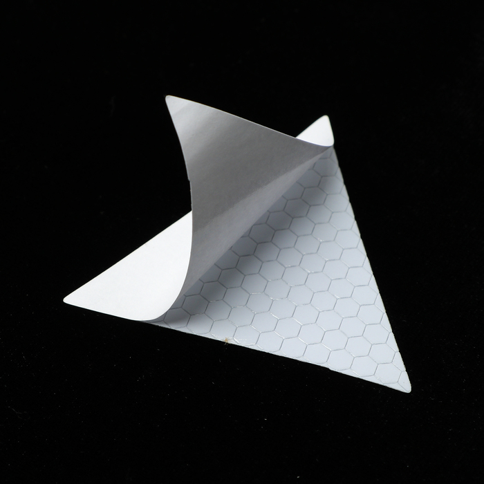 Светоотражающая наклейка, треугольник 5x5 см, белый