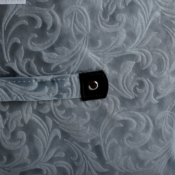 Короб для хранения с крышкой 38х25х25 см "Мотив", цвет серый