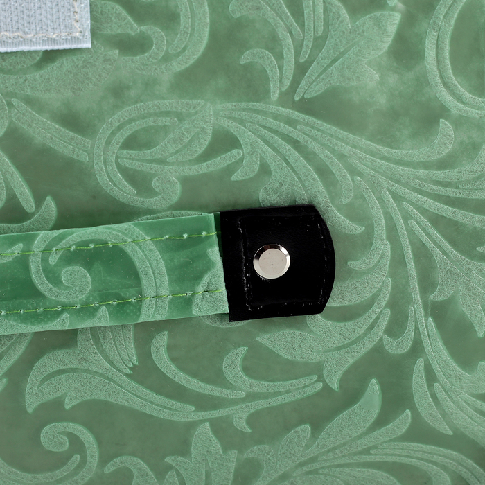 Короб для хранения с крышкой 27х20х16 см "Мотив", цвет зелёно-бежевый