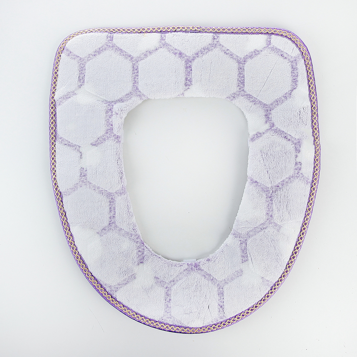 Чехол на сиденье для унитаза на липучках "Нежность", цвет МИКС