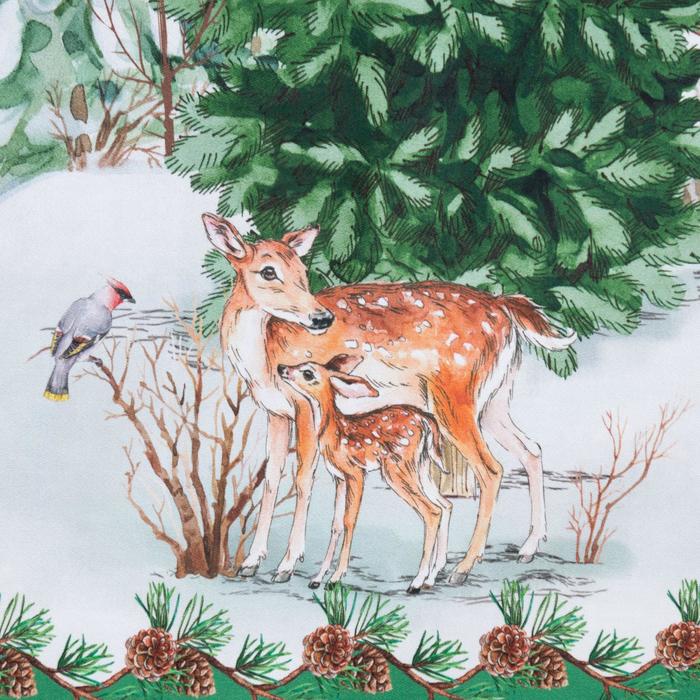 Скатерть "Этель" Новогодний лес 220х148 см, 100% хл, саржа 190 гр/м2