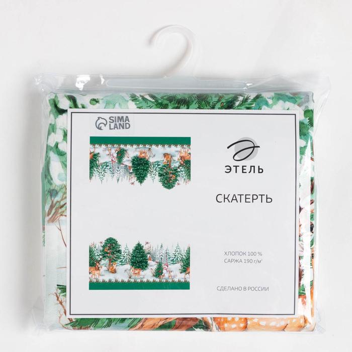 Скатерть "Этель" Новогодний лес 220х148 см, 100% хл, саржа 190 гр/м2