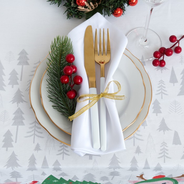 Скатерть "Этель" Сказка в Новый год 110х148 см, 100% хл, саржа 190 гр/м2