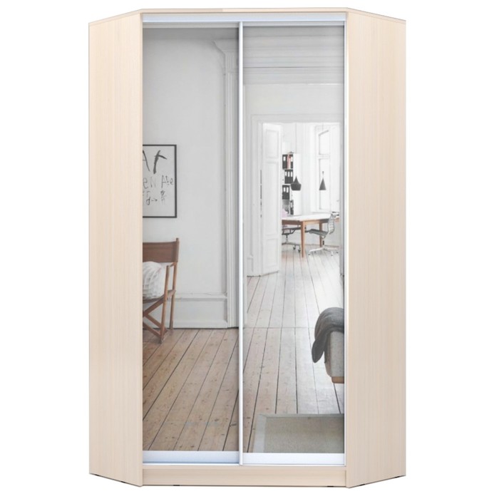 Угловой шкаф-купе Хит-У-23-4-55, 2300х1103х1103 зеркало Дуб Девонширский