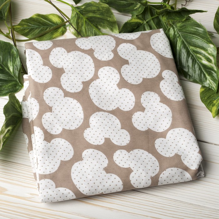 Наволочка, размер 40×60 см, мышонок кофе, бязь