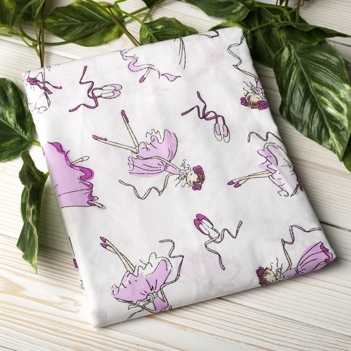 Пододеяльник на молнии, размер 112×147 см, балерины, бязь