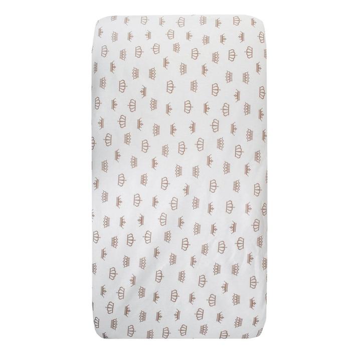 Простыня на резинке, размер 75×125×12 см, овечки, поплин