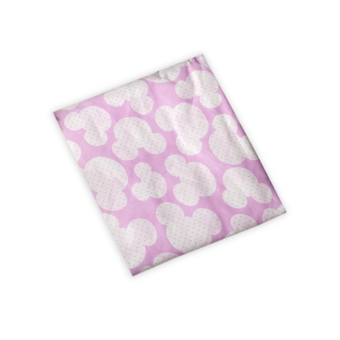 Простыня на резинке, размер 75×125×12 см, мышонок розовый, бязь