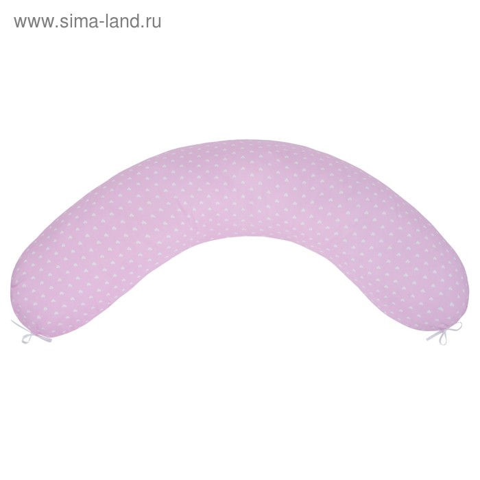 фото Подушка для беременных, размер 34 × 170 см, сердечки розовые amarobaby