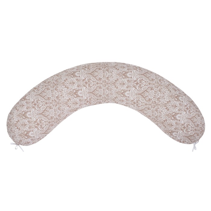 Наволочка к подушке для беременных, размер 34×170 см, дамаск кофе