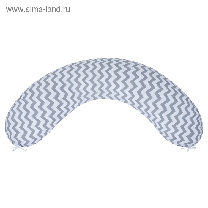 Наволочка к подушке для беременных, размер 34×170 см, зигзаг серый