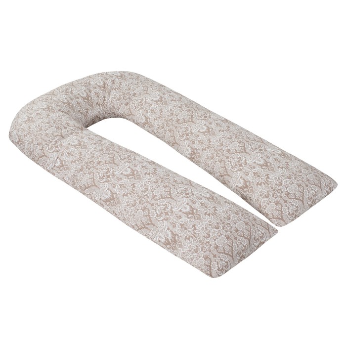 Наволочка к U-образной подушке для беременных, размер 35×340 см, дамаск кофе