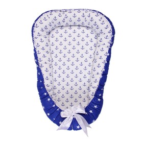

Гнёздышко-кокон Little Baby, размер 35×65 см, якоря