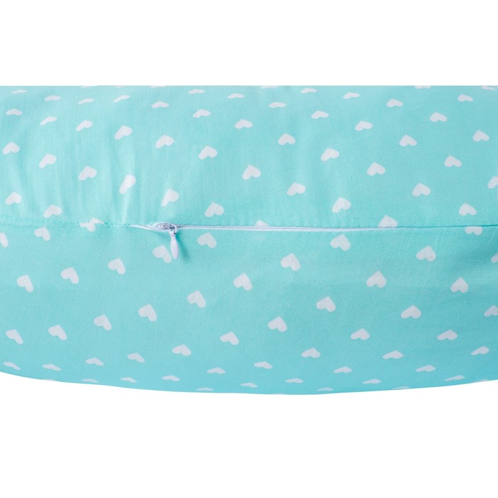 Подушка для беременных, размер 34×170 см, сердчеки мята